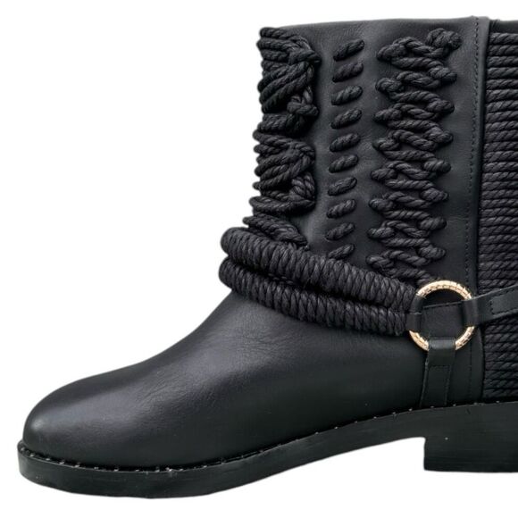 IVY KIRZHNER NWOB Leather Bond Engineer mid top boots in Black Size 9 - Picture 1 of 10